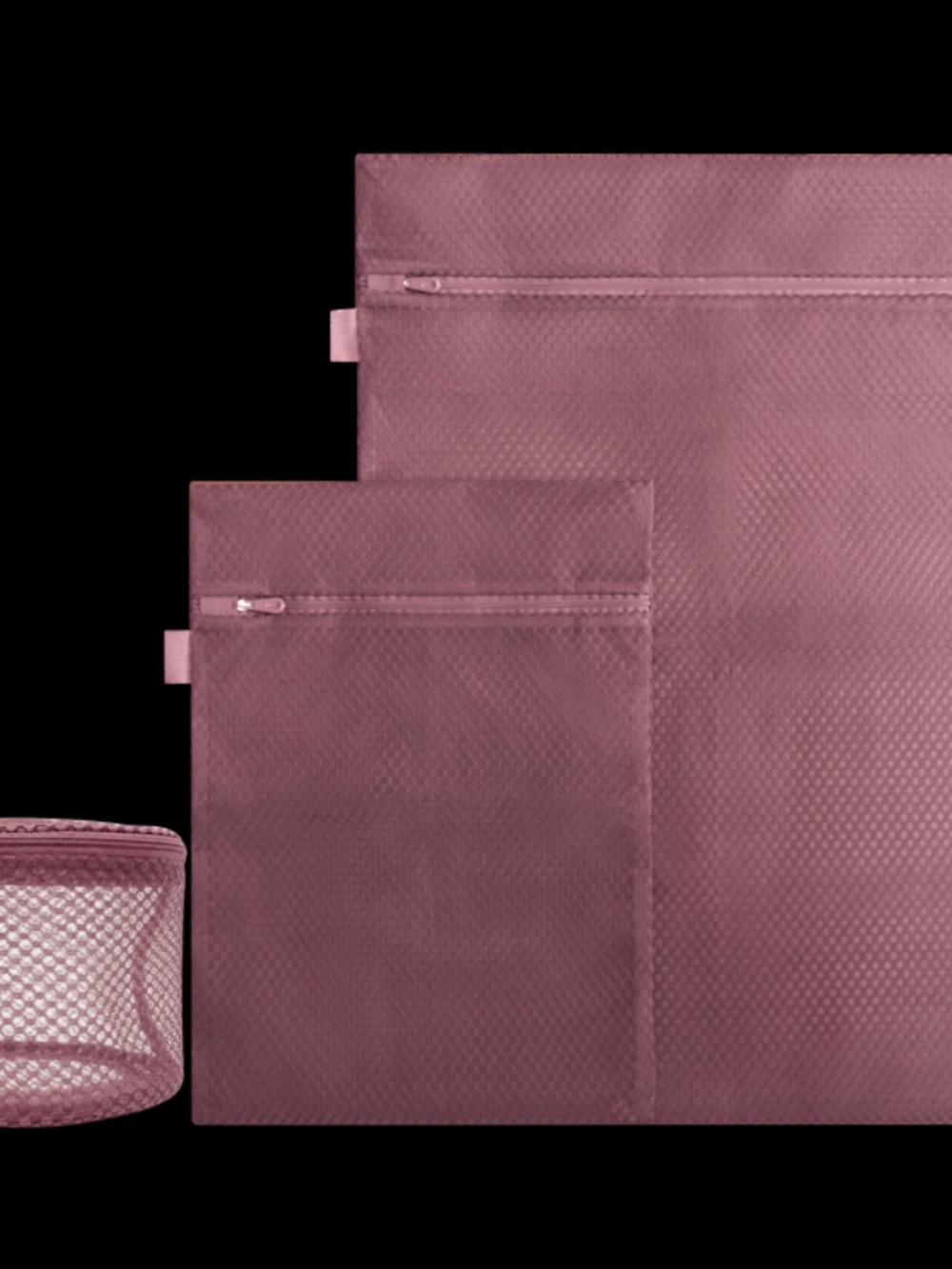 Blissy 3-Piece Mauve Garment & Accessory Storage Set/Wash Bags $19